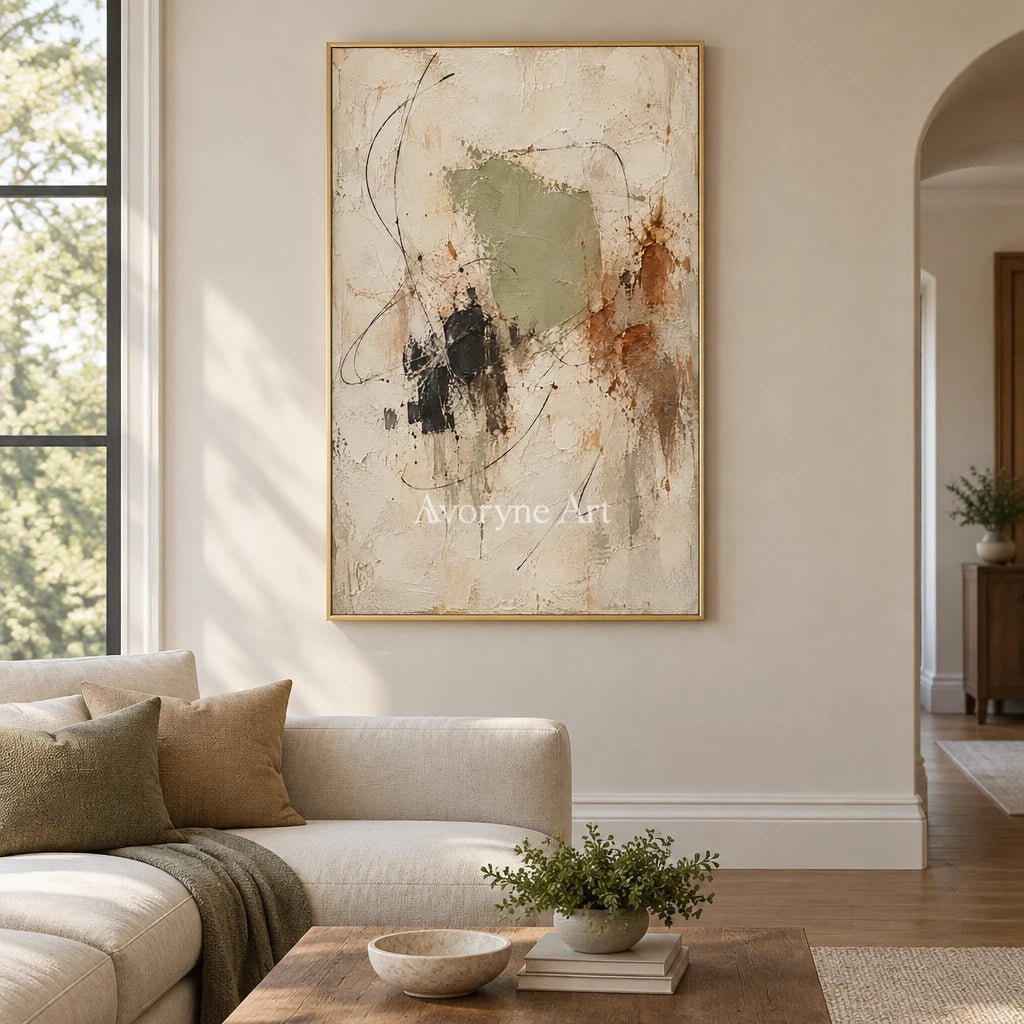 Patina Trace: Earth-Tone Abstract Texture Art — living gold