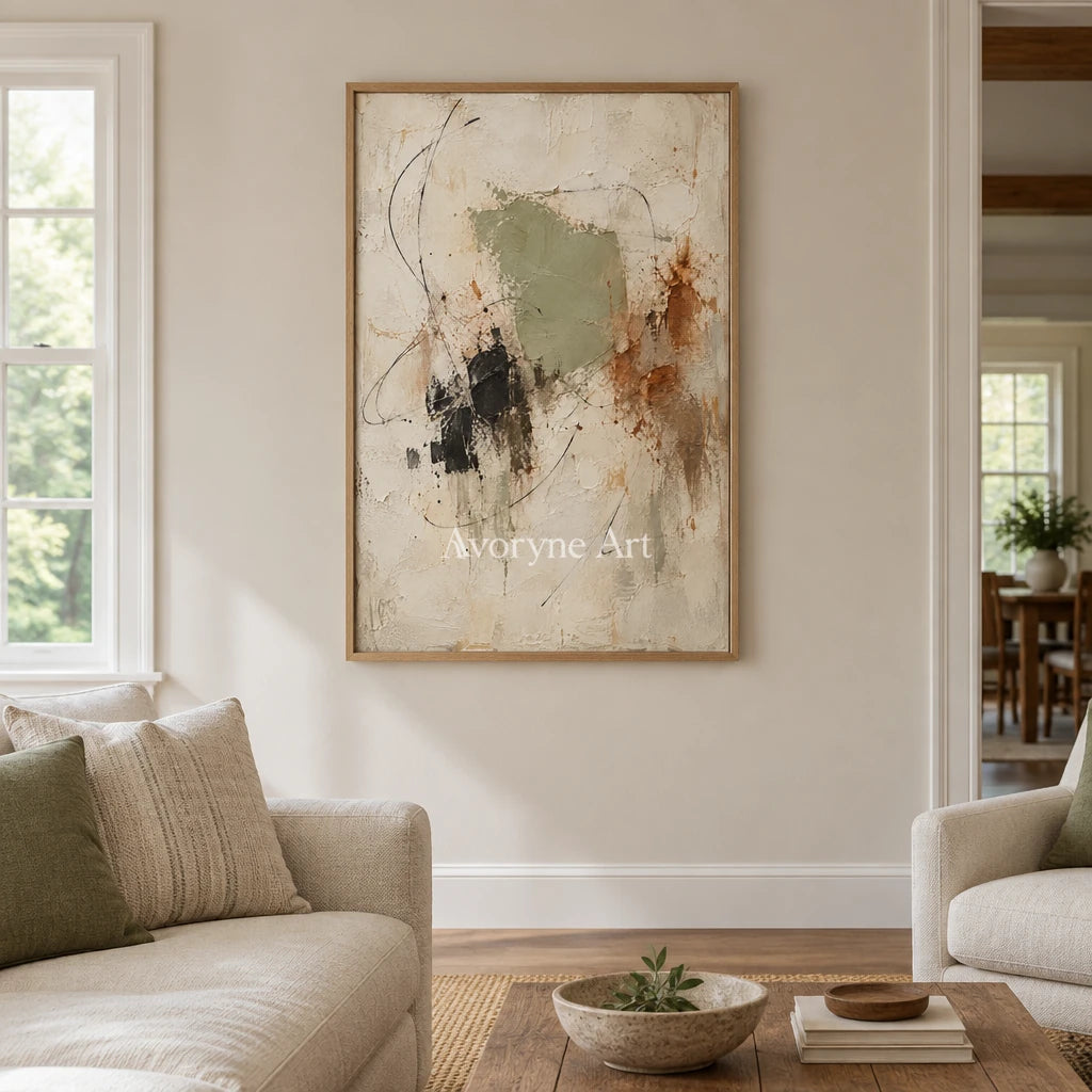 Patina Trace: Earth-Tone Abstract Texture Art — villa wood