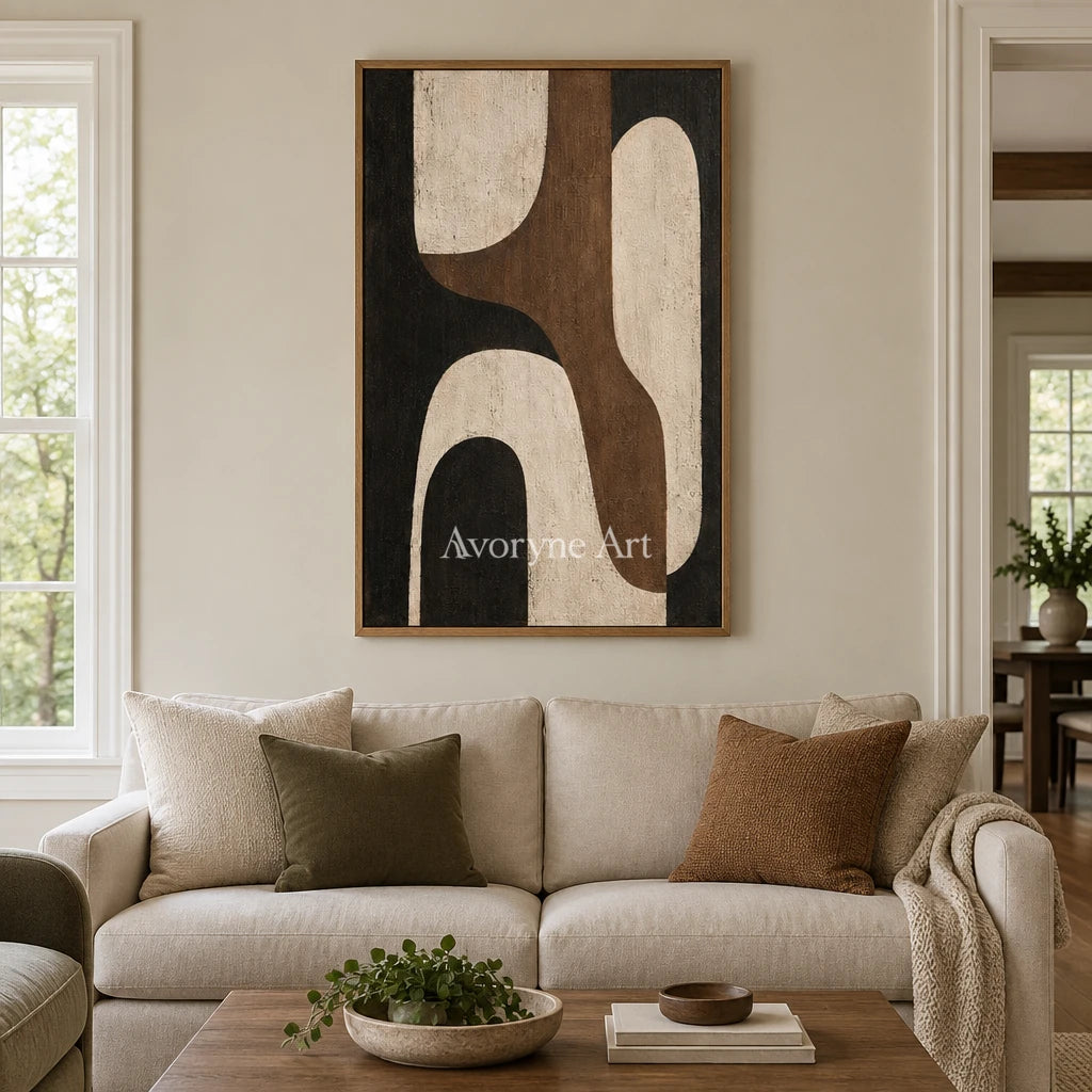 Aster Cascade: Earth Tone Geometry — villa wood