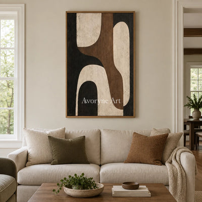 Aster Cascade: Earth Tone Geometry — villa wood
