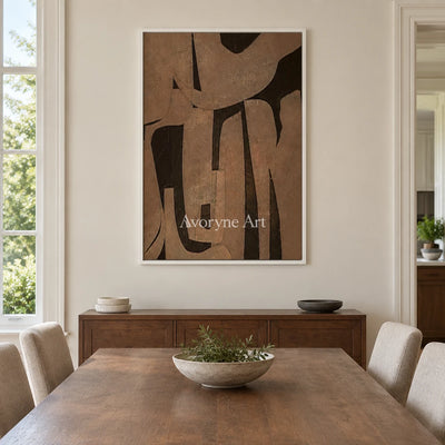Aster Blush: Earth Tone Geometry — dining white