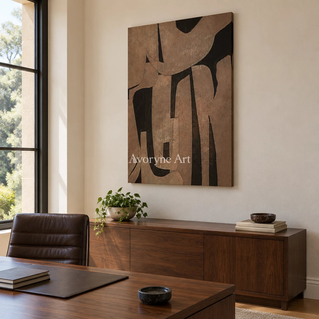 Aster Blush: Earth Tone Geometry — office frameless