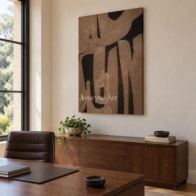 Aster Blush: Earth Tone Geometry — office frameless