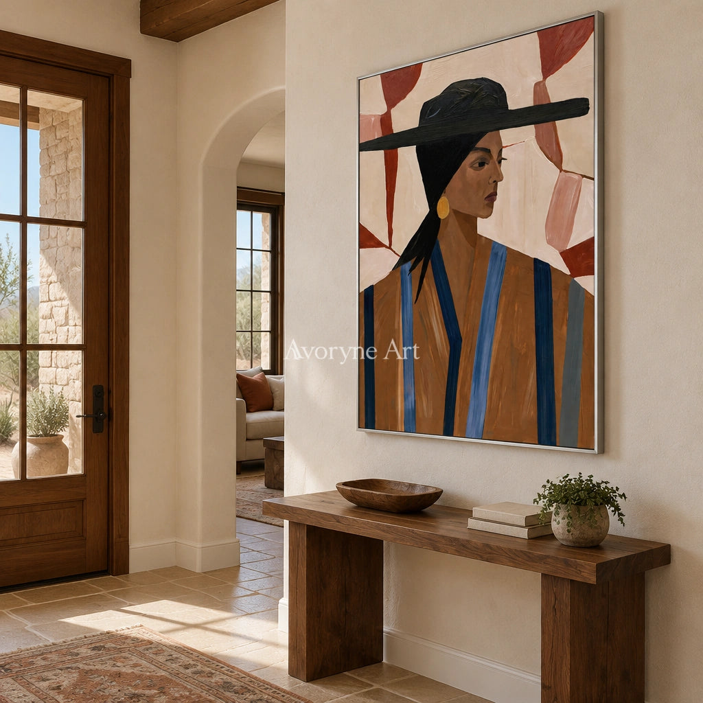 Ivory Winding Meadow: Earth Tone Portrait — entry silver