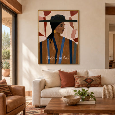 Ivory Winding Meadow: Earth Tone Portrait — living gold