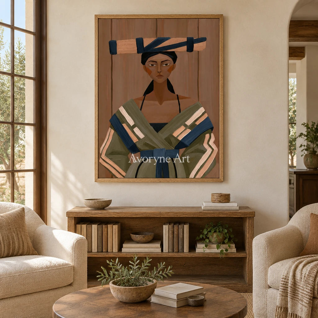 Ivory Winding Light: Earth Tone Portrait — villa wood