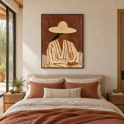Ivory Winding Poem: Earth Tone Portrait — bedroom black