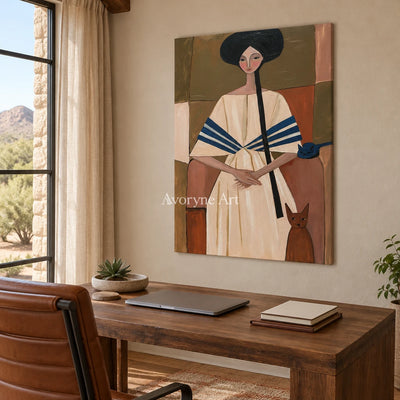 Ivory Winding Prelude: Earth Tone Portrait — office frameless