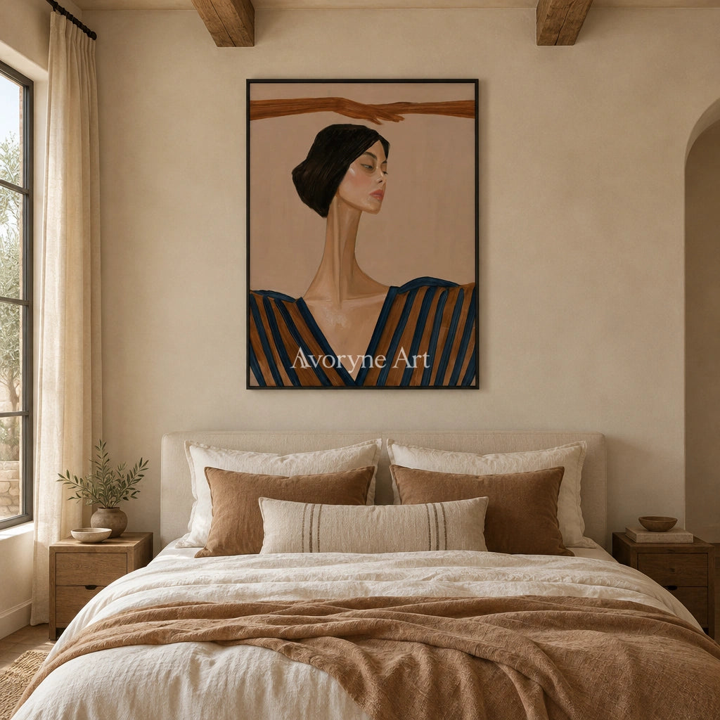 Ivory Tender Refrain: Earth Tone Portrait — bedroom black