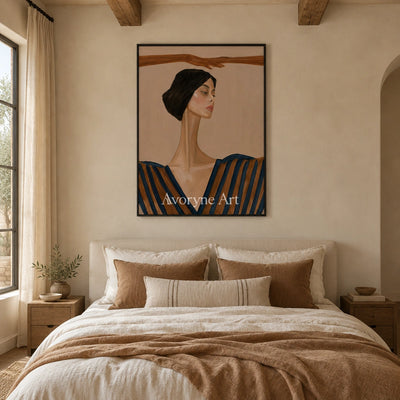 Ivory Tender Refrain: Earth Tone Portrait — bedroom black