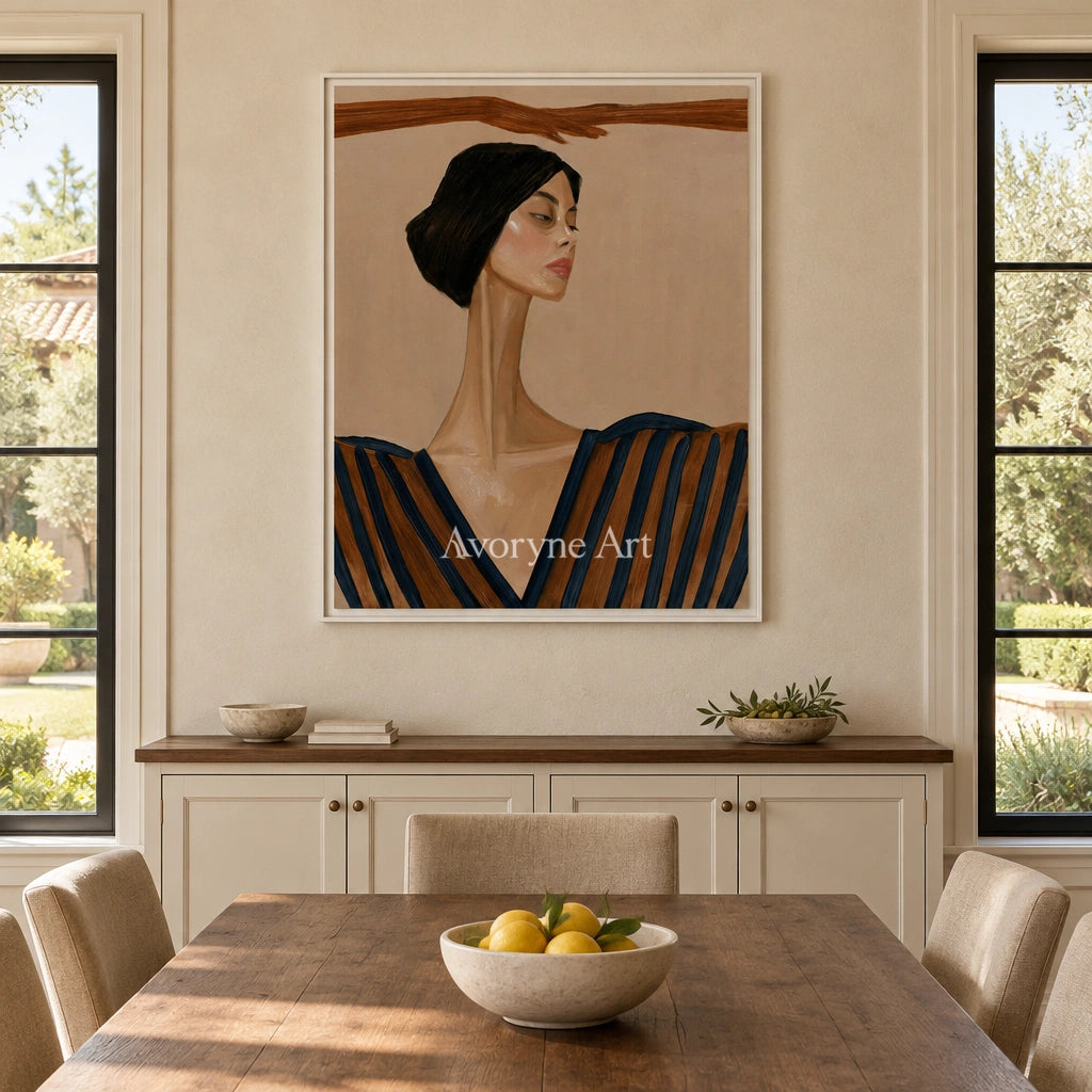 Ivory Tender Refrain: Earth Tone Portrait — dining white