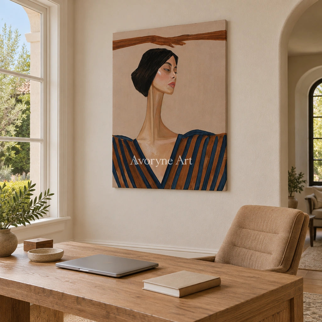 Ivory Tender Refrain: Earth Tone Portrait — office frameless