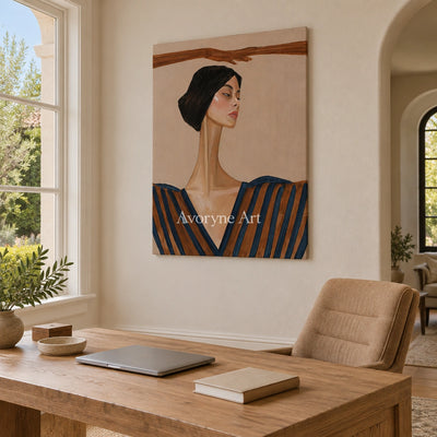 Ivory Tender Refrain: Earth Tone Portrait — office frameless