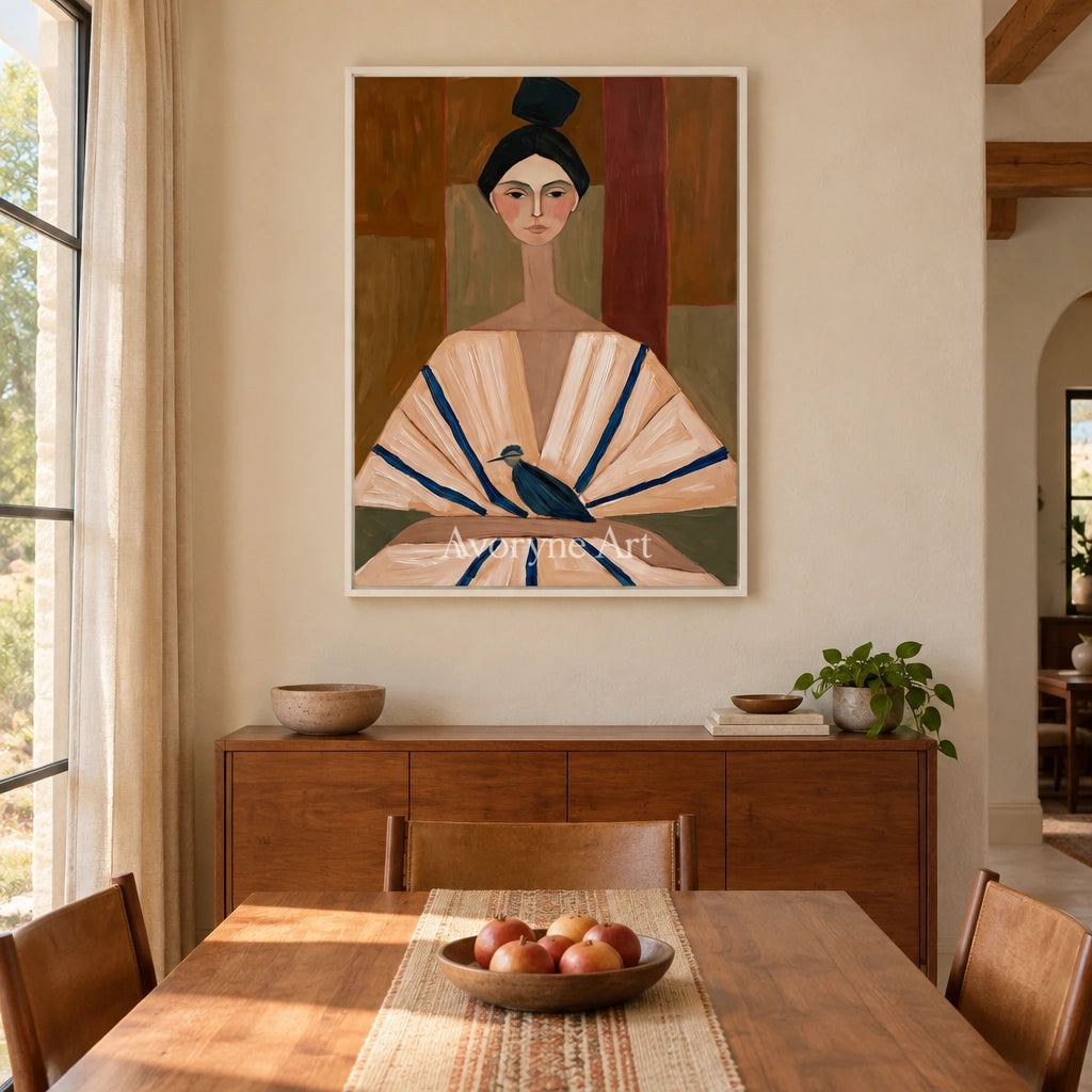 Ivory Tender Echo: Earth Tone Portrait — dining white