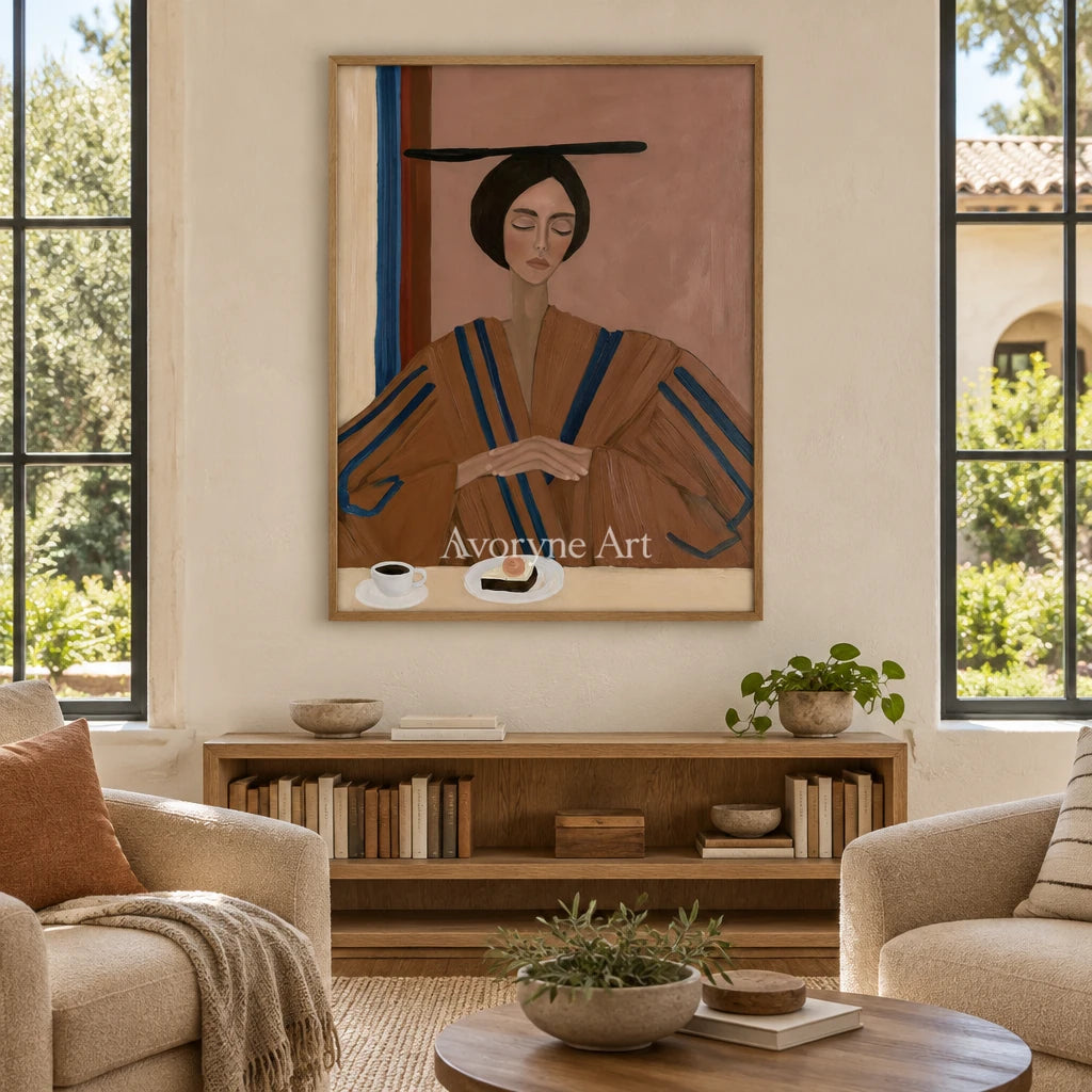 Ivory Tender Trace: Earth Tone Portrait — villa wood