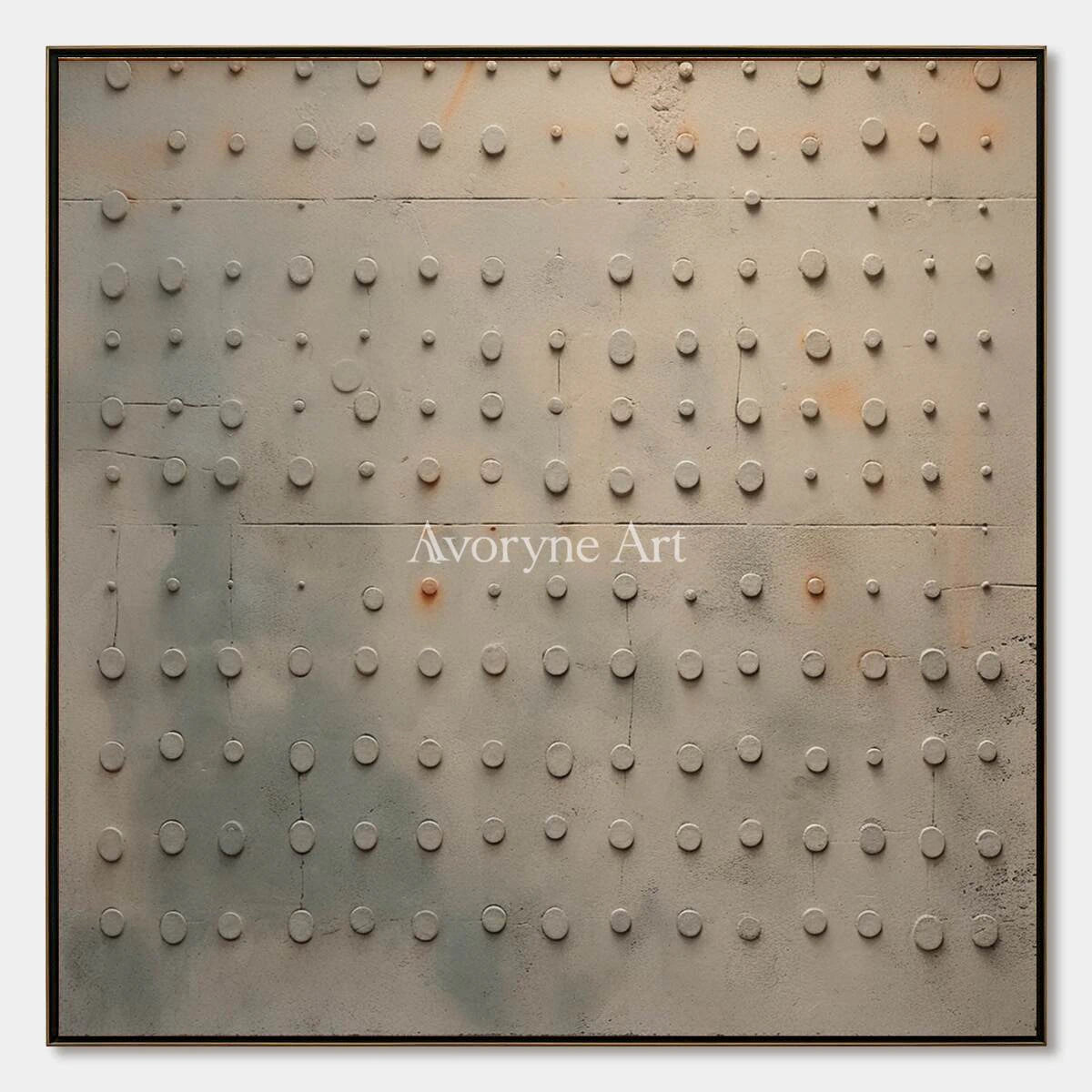 Strata Nocturne: Earth-Tone Textured Abstract Wall Art - main