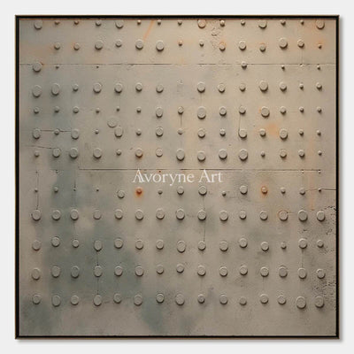 Strata Nocturne: Earth-Tone Textured Abstract Wall Art - main