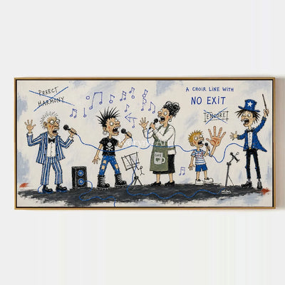 Warm Mosaic, hand-painted everyday character wall art by Jeroen van der Meer