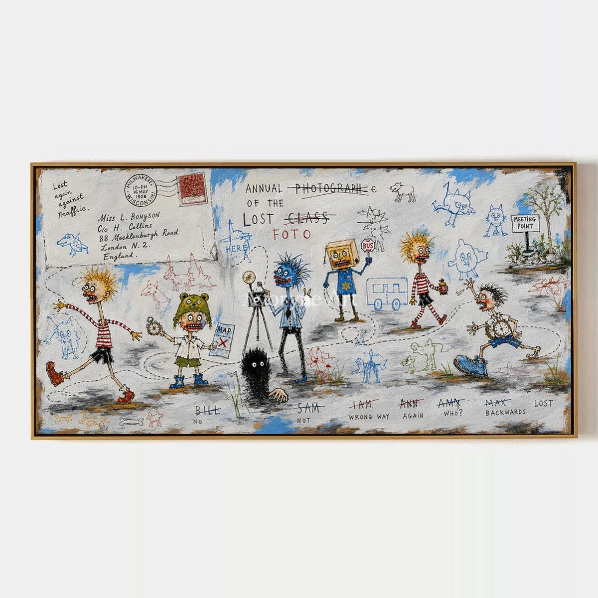 Warm Verse, hand-painted everyday character wall art by Jeroen van der Meer