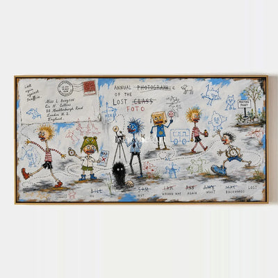 Warm Verse, hand-painted everyday character wall art by Jeroen van der Meer