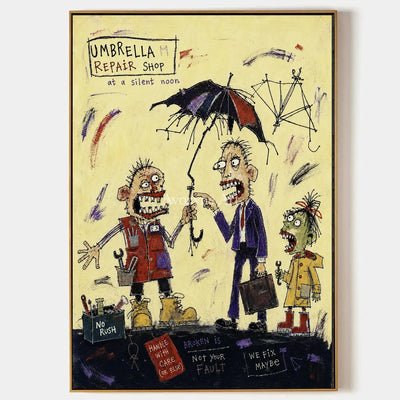 Clear Mosaic, hand-painted everyday character wall art by Jeroen van der Meer