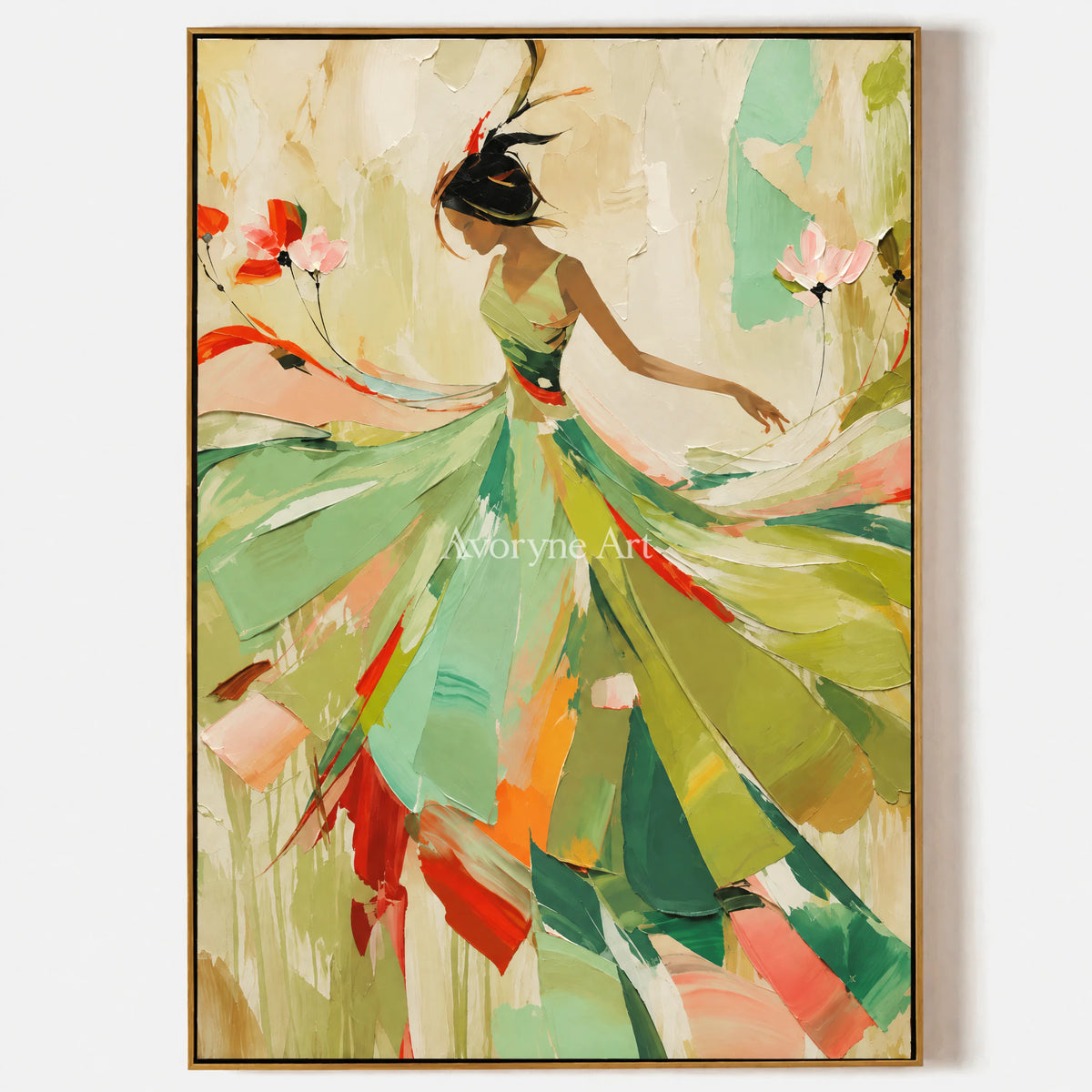 Sage Reverie: Expressive Colorful Dancer Wall Art — primary