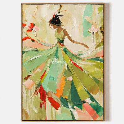 Sage Reverie: Expressive Colorful Dancer Wall Art — primary