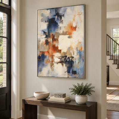 Broken Harmony: Expressive Textured Abstract Wall Art — entry silver