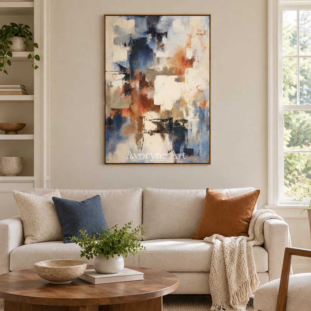 Broken Harmony: Expressive Textured Abstract Wall Art — living gold