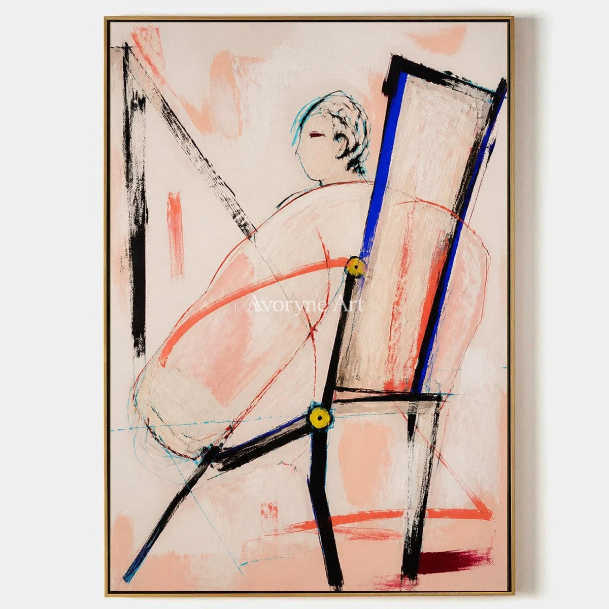 Clear Memory, hand-painted figure line wall art by Daniel Kowalski
