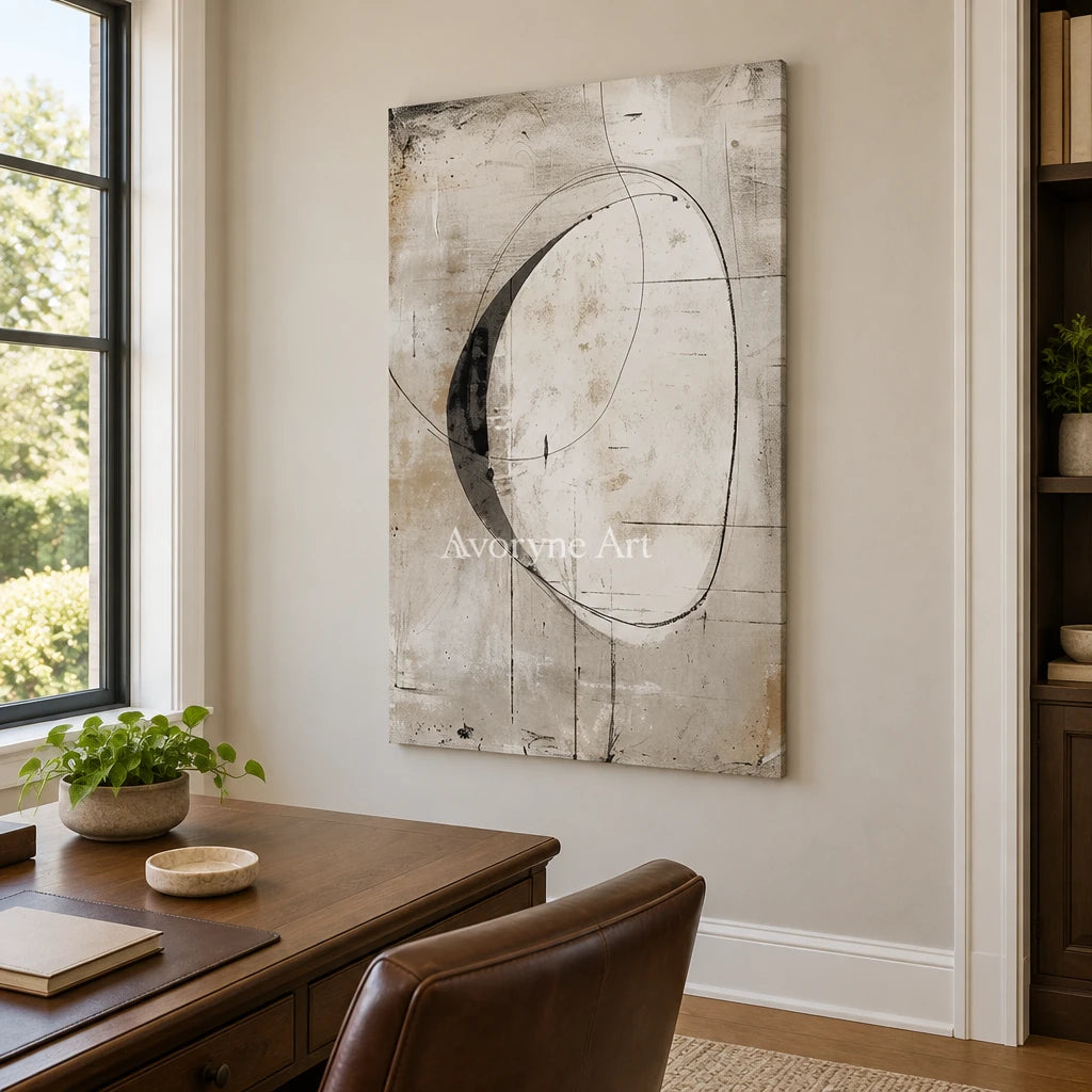 Aster Cadence: Fine Line Abstract — office frameless