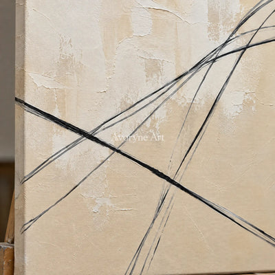 Aster Sage: Fine Line Abstract — detail easel