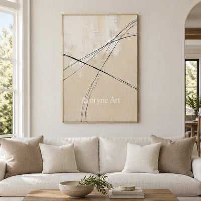 Aster Sage: Fine Line Abstract — living gold