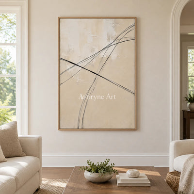 Aster Sage: Fine Line Abstract — villa wood