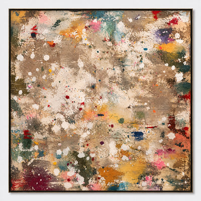 Pigment Rain: Gestural Splatter Abstract Wall Art — primary