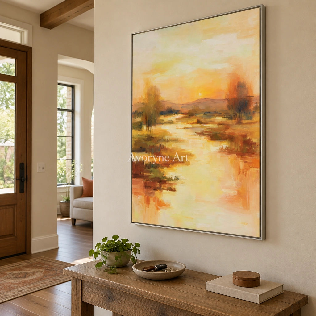 Ivory Distant Current: Golden River Landscape — entry silver
