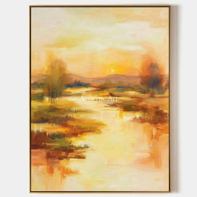 Ivory Distant Current: Golden River Landscape — primary
