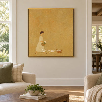 Aster Passage: Golden Stroll Art — living gold