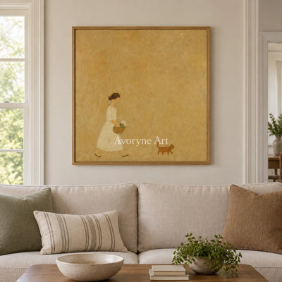 Aster Passage: Golden Stroll Art — villa wood
