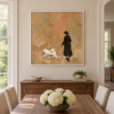 Aster Dell: Golden Stroll Art — dining white