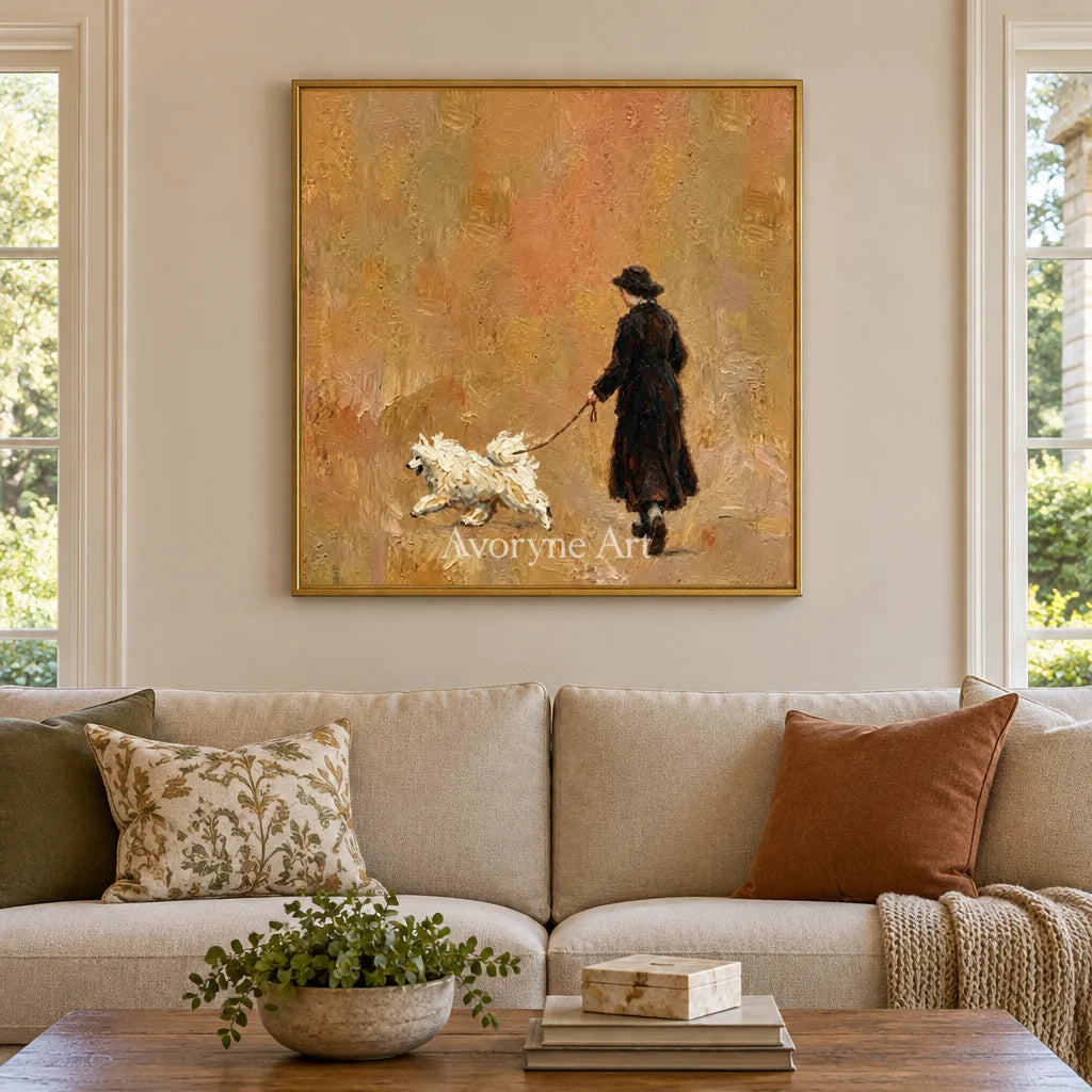 Aster Dell: Golden Stroll Art — living gold