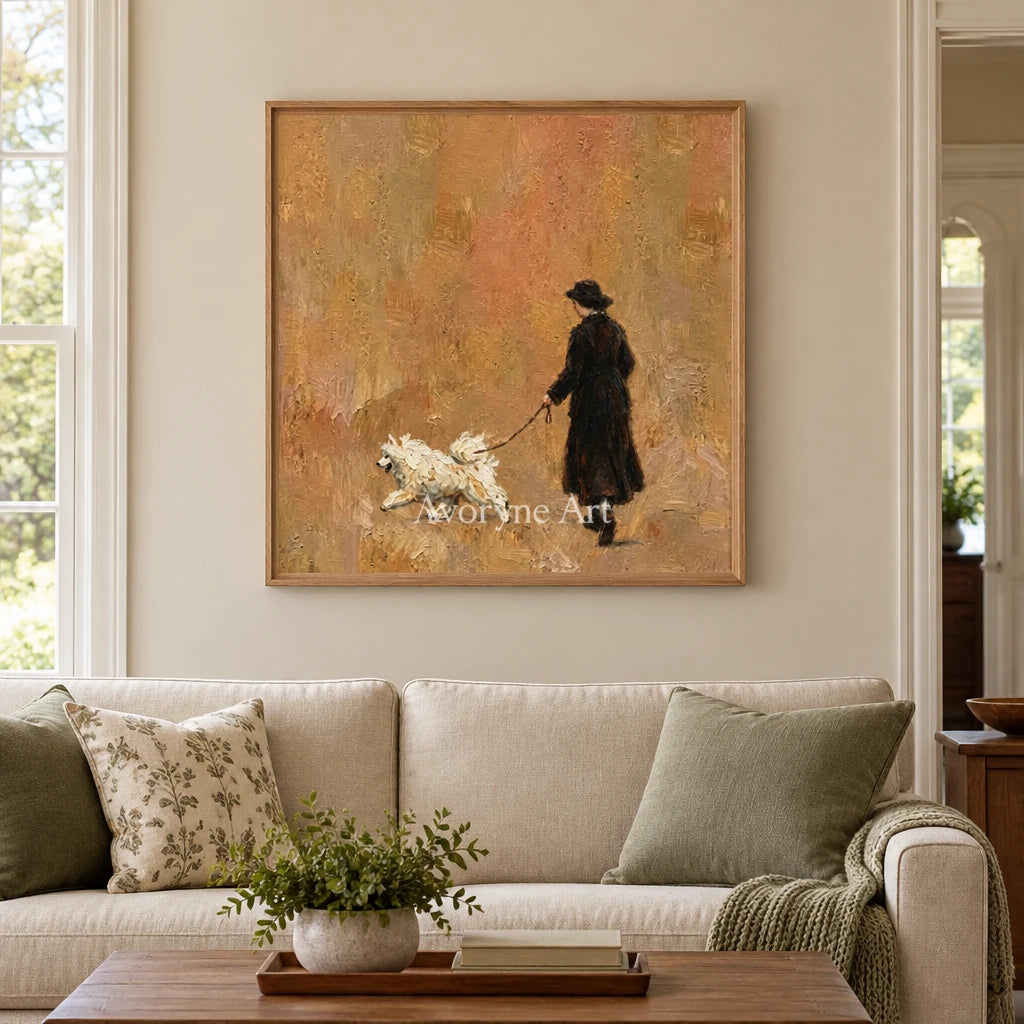 Aster Dell: Golden Stroll Art — villa wood