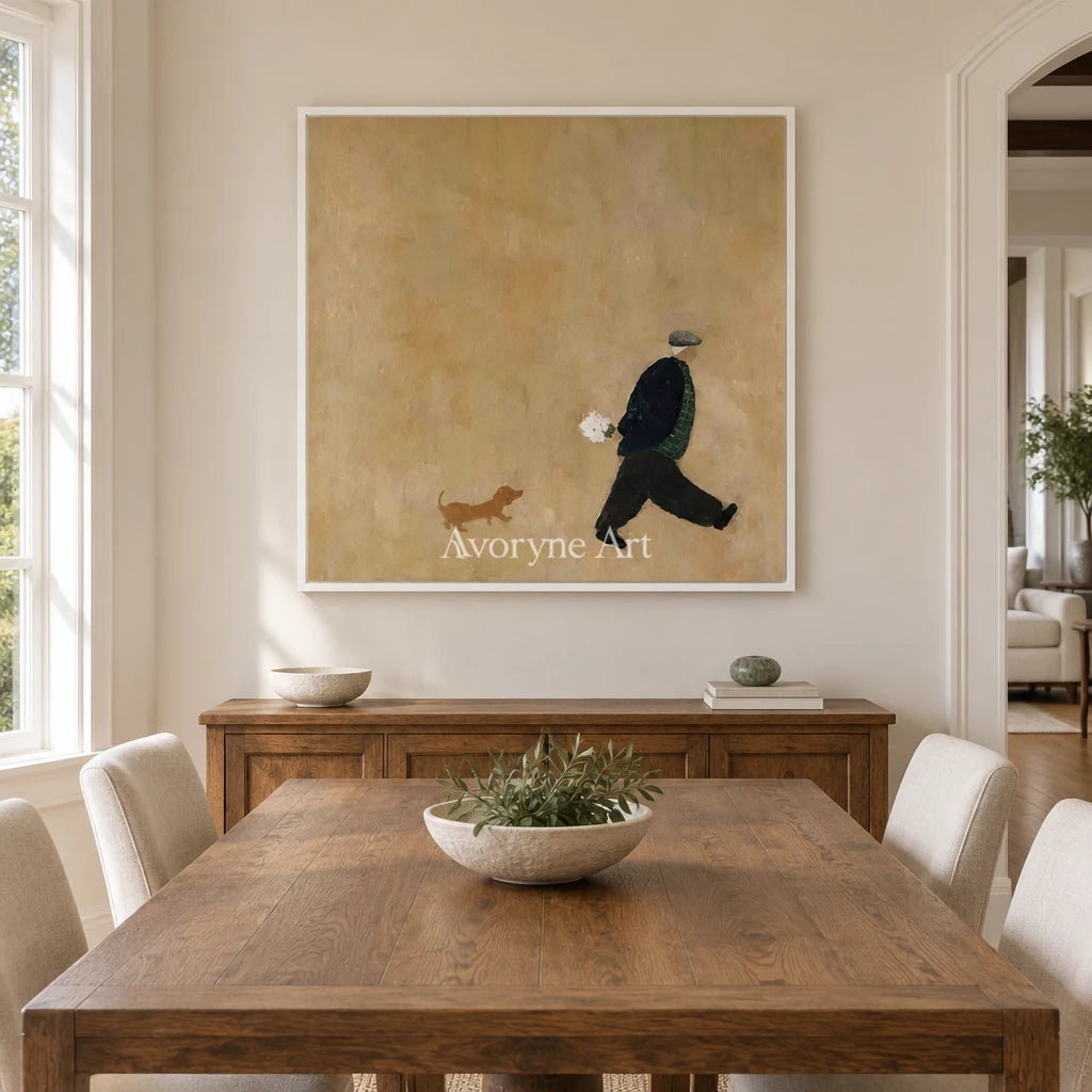 Aster Thread: Golden Stroll Art — dining white