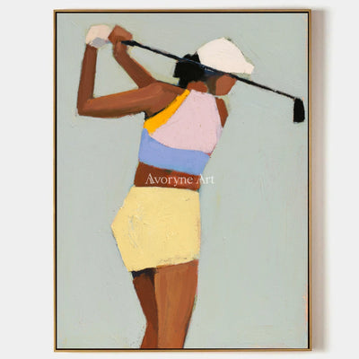 Ivory Gentle Solace: Golf Figure Art — primary