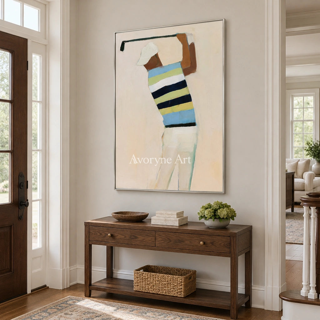 Ivory Gentle Sonata: Golf Figure Art — entry silver