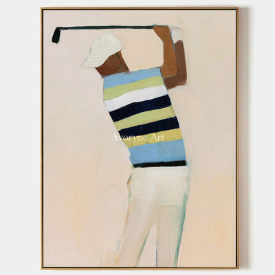 Ivory Gentle Sonata: Golf Figure Art — primary