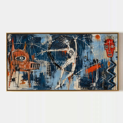 Gentle Cadence, hand-painted graffiti figure wall art by Caleb Monroe