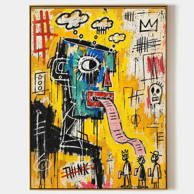 Gentle Current, hand-painted graffiti figure wall art by Caleb Monroe