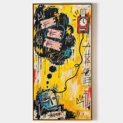 Open Reverie, hand-painted graffiti figure wall art by Caleb Monroe