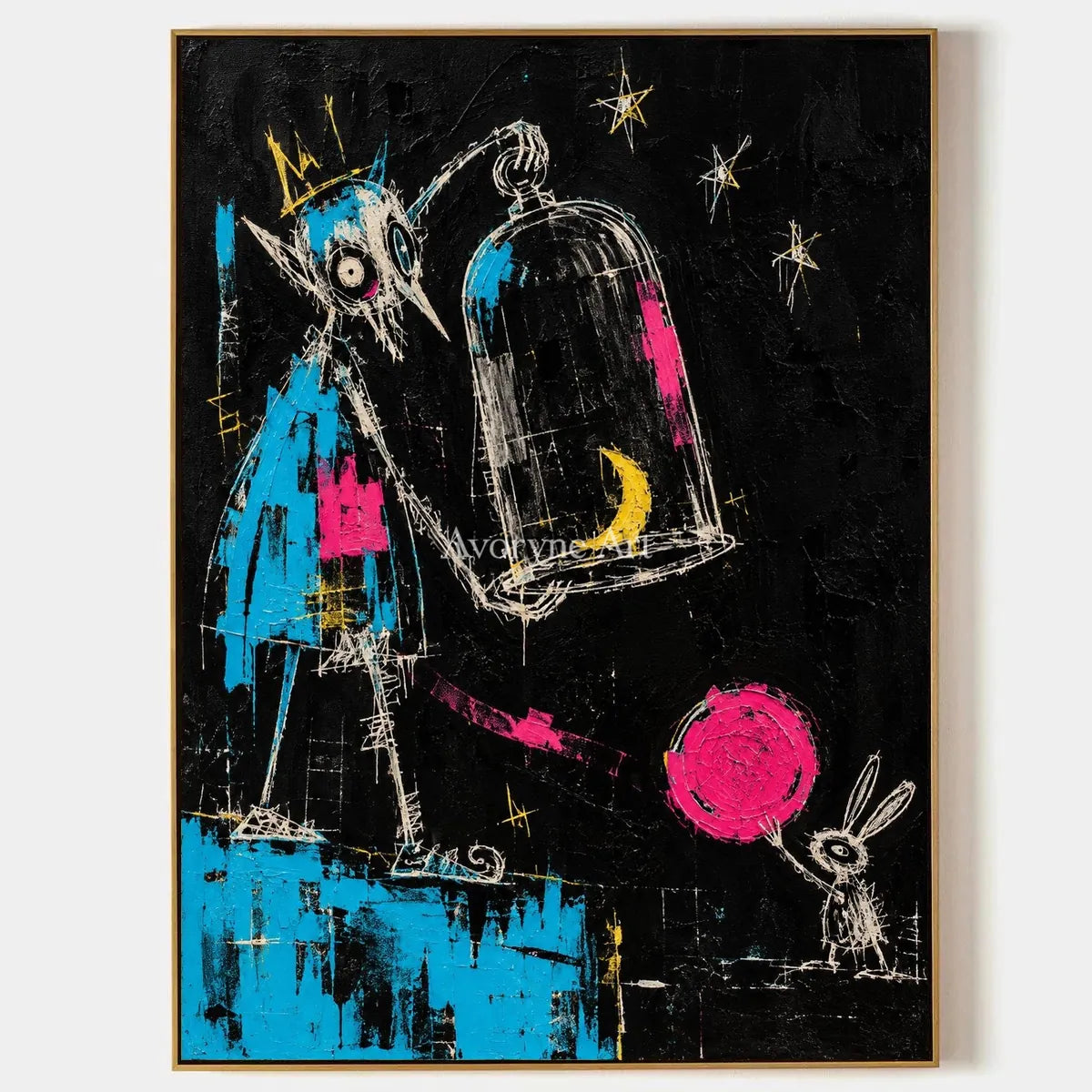 Open Interval, hand-painted graffiti figure wall art by Caleb Monroe